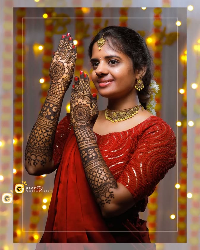 Gravityphotography Photography for booking contact 6383381857__Bride _nivedha_av __Mehandi _glow_with_henna ___mehindi _traditional _photographylife _photo(